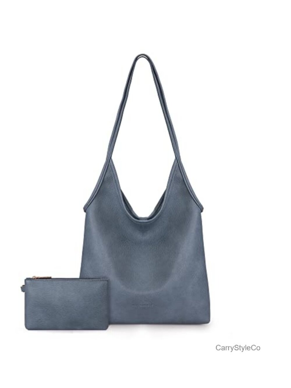 Slouchy Soft Vegan Leather Hobo Shoulder Bag Top Handle